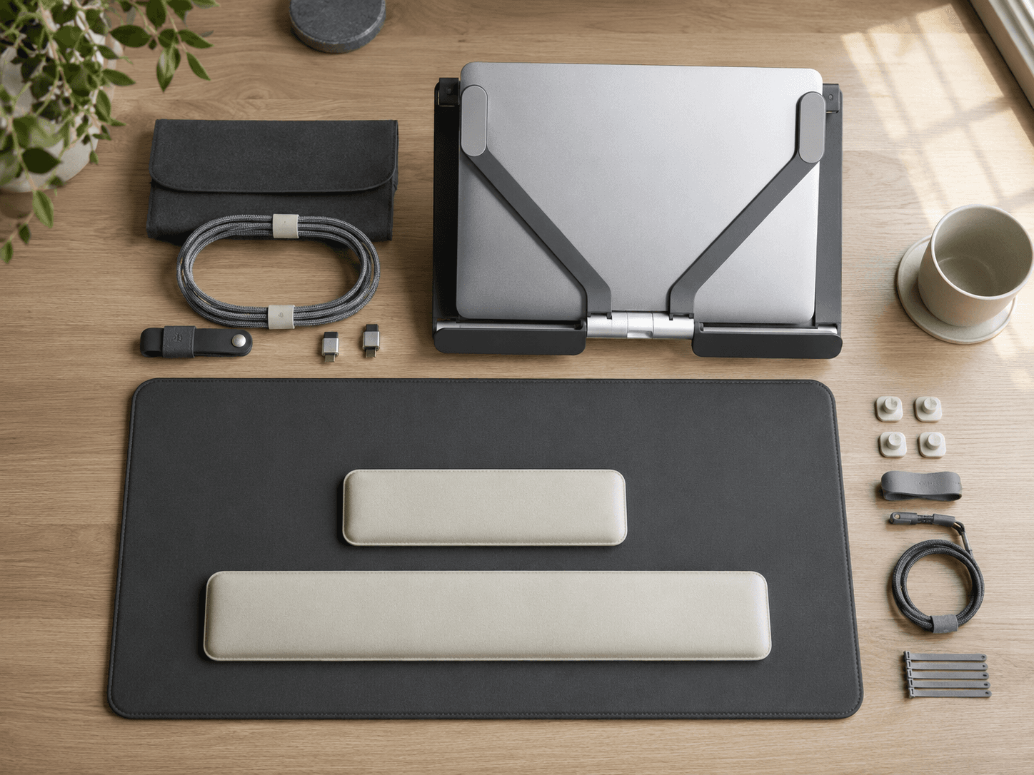 Home Office Starter Kit in graphite and silver finish